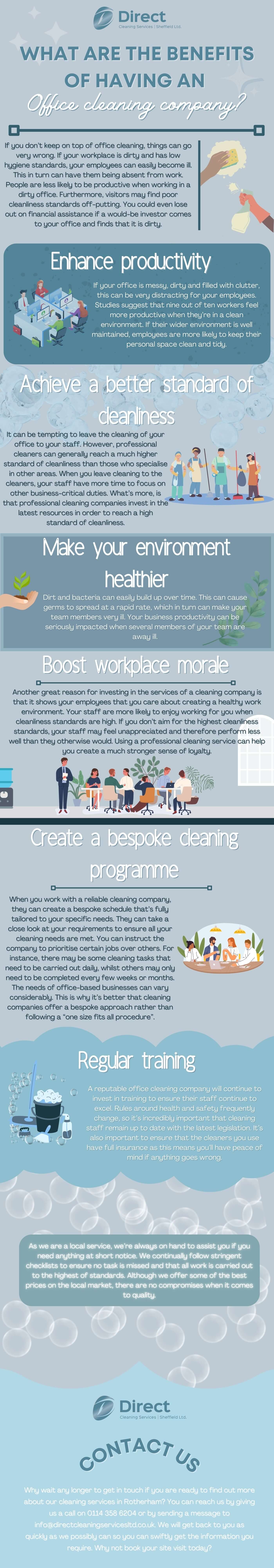 What are the benefits of having an office cleaning company